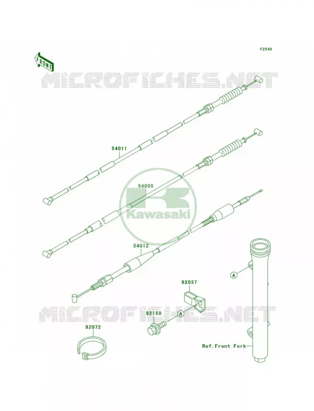 Cables Kawasaki MOTOS 60 2001 KX60  KX60-B17