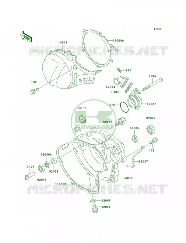 Engine Covers Kawasaki MOTOS 60 2001 KX60  KX60-B17