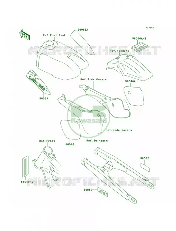 LabelsKX60-B16 Kawasaki MOTOS 60 2001 KX60  KX60-B17