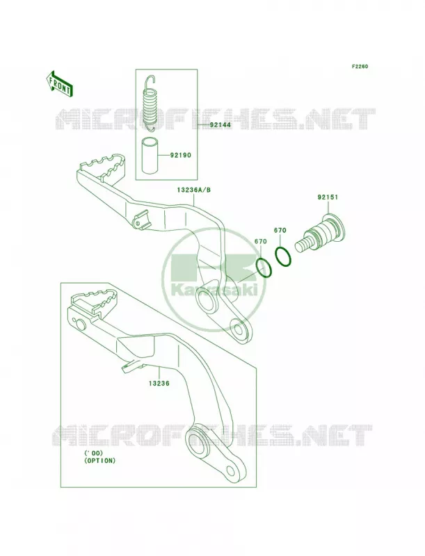 Brake Pedal Kawasaki MOTOS 65 2001 KX65  KX65-A2