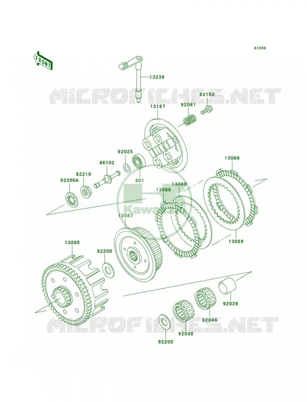 Clutch Kawasaki MOTOS 85 2001 KX85  KX85-A1