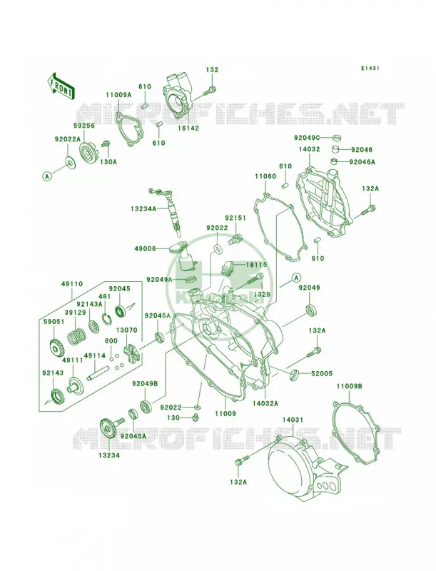 Engine CoversA1A2 Kawasaki MOTOS 85 2001 KX85  KX85-A1