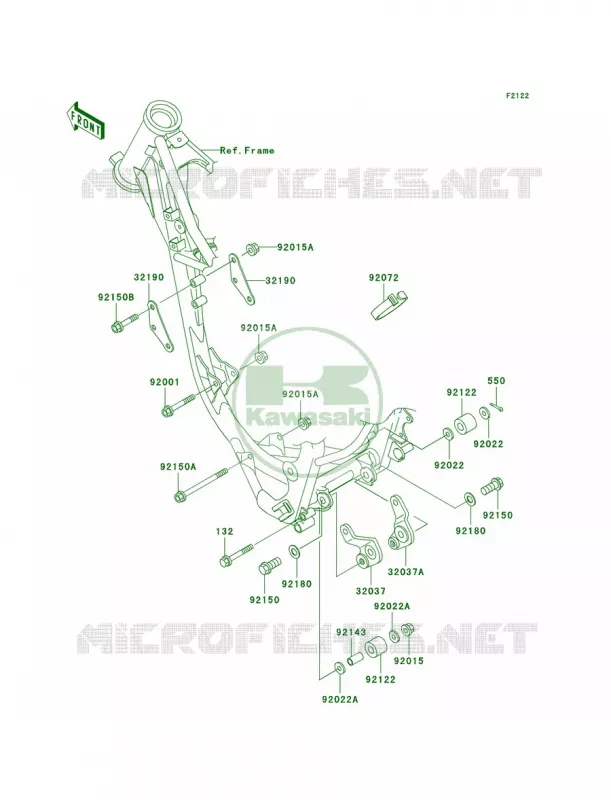 Engine Mount Kawasaki MOTOS 85 2001 KX85  KX85-A1