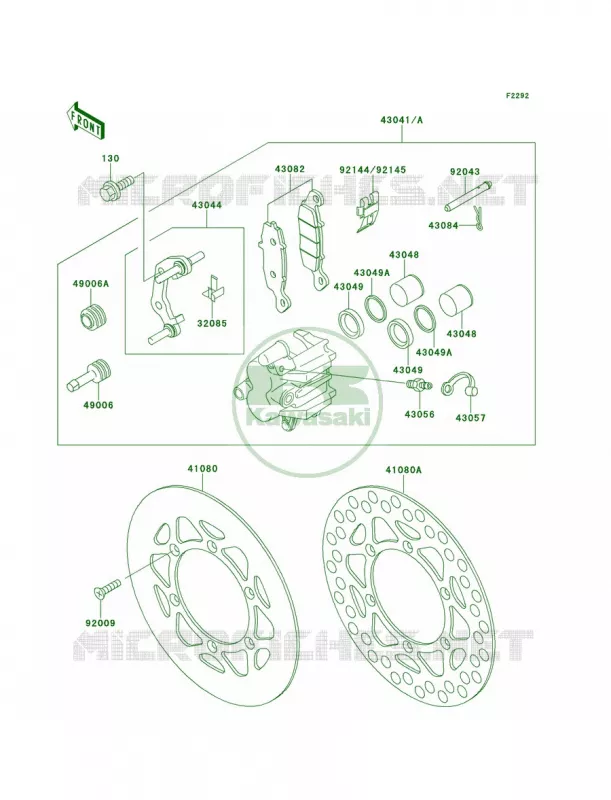 Front Brake Kawasaki MOTOS 100 2000 KX100  KX100-C3