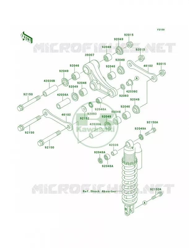 Rear Suspension Kawasaki MOTOS 100 2000 KX100  KX100-C3