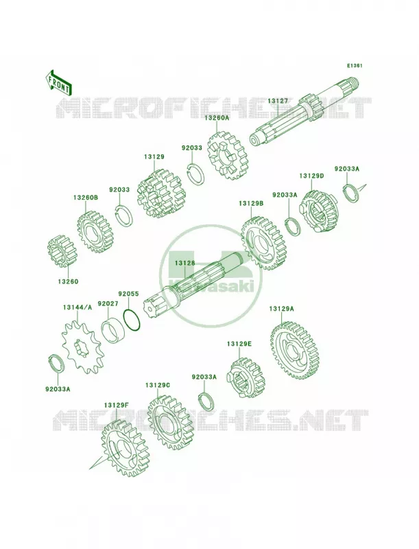 Transmission Kawasaki MOTOS 100 2000 KX100  KX100-C3