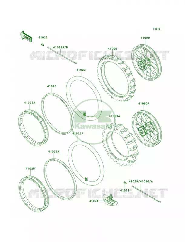 WheelsTires Kawasaki MOTOS 100 2000 KX100  KX100-C3
