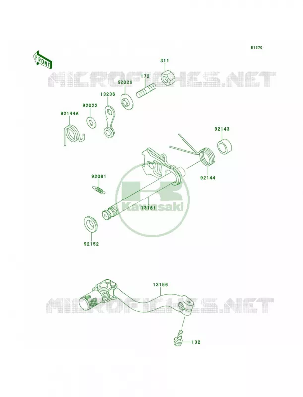Gear Change Mechanism Kawasaki MOTOS 125 2000 KX125  KX125-L2