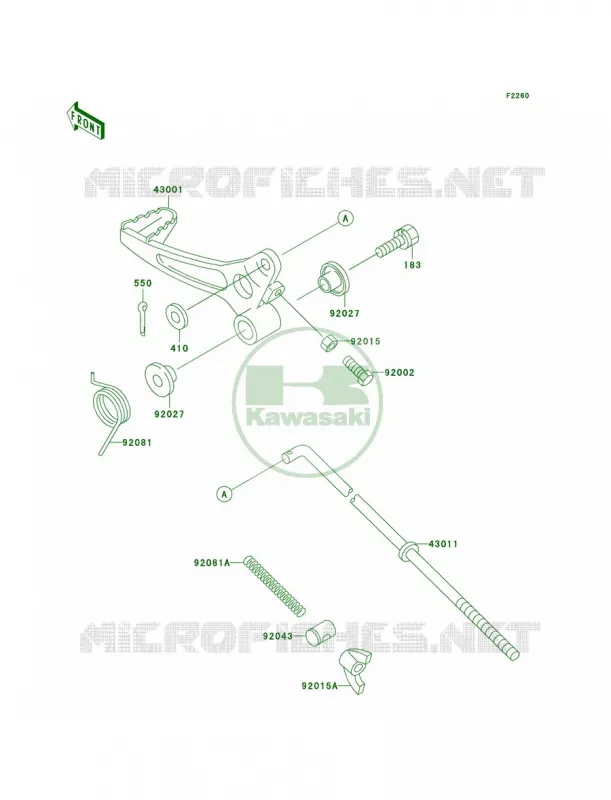 Brake Pedal Kawasaki MOTOS 60 2000 KX60  KX60-B16