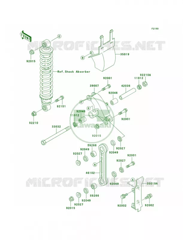 Rear Suspension Kawasaki MOTOS 60 2000 KX60  KX60-B16