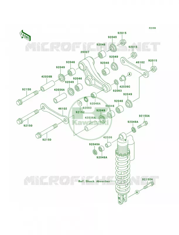 Rear Suspension Kawasaki MOTOS 80 2000 KX80  KX80-W3