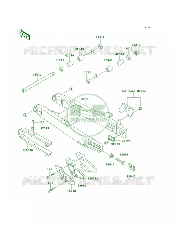 Swingarm Kawasaki MOTOS 80 2000 KX80  KX80-W3