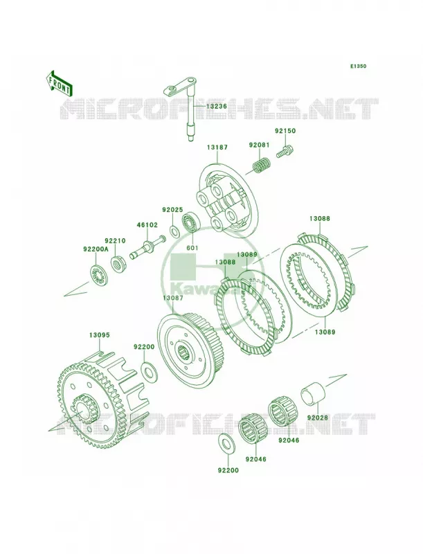 Clutch Kawasaki MOTOS 100 1999 KX100  KX100-C2