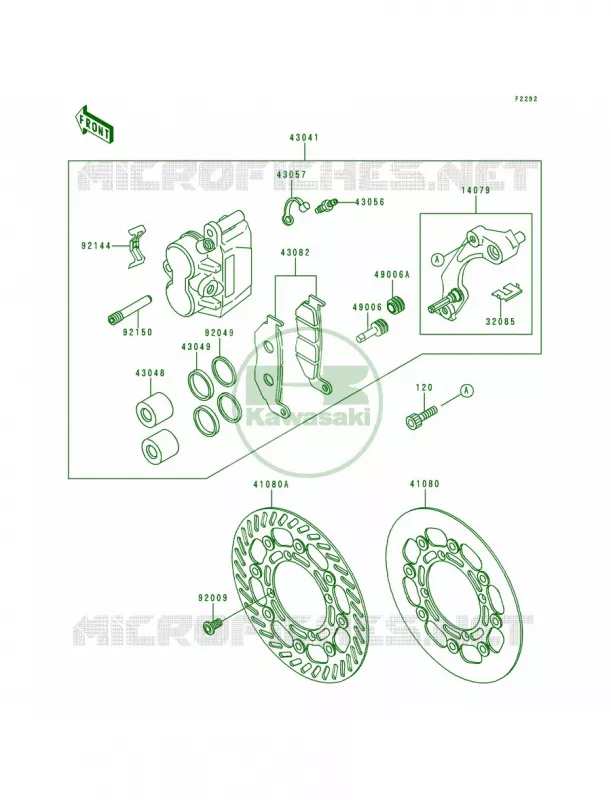 Front Brake Kawasaki MOTOS 125 1999 KX125  KX125-L1