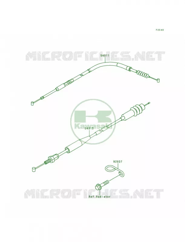 Cables Kawasaki MOTOS 250 1999 KX250  KX250-L1