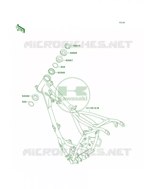 Frame Kawasaki MOTOS 60 1999 KX60  KX60-B15