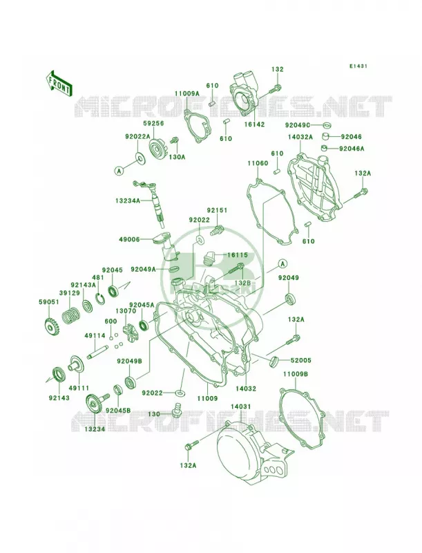 Engine Covers Kawasaki MOTOS 80 1999 KX80  KX80-W2