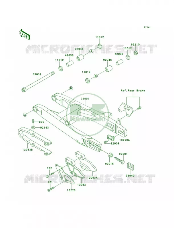 Swingarm Kawasaki MOTOS 80 1999 KX80  KX80-W2