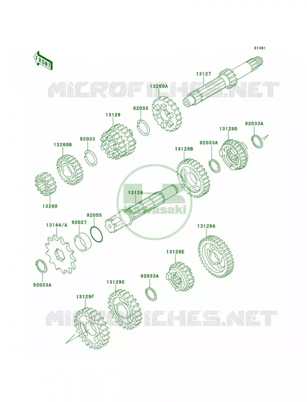 Transmission Kawasaki MOTOS 80 1999 KX80  KX80-W2