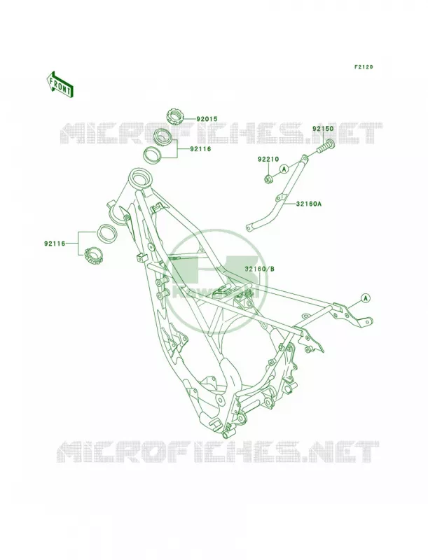 Frame Kawasaki MOTOS 100 1998 KX100  KX100-C1