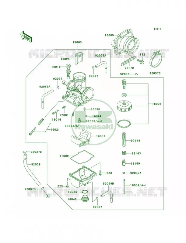 Carburetor Kawasaki MOTOS 500 1998 KX500  KX500-E10
