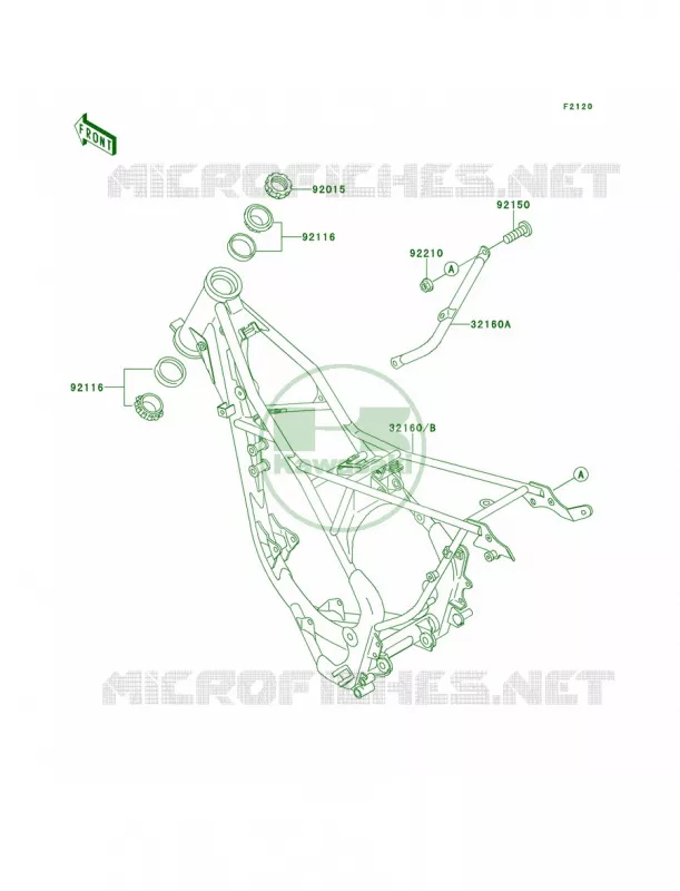 Frame Kawasaki MOTOS 80 1998 KX80  KX80-W1