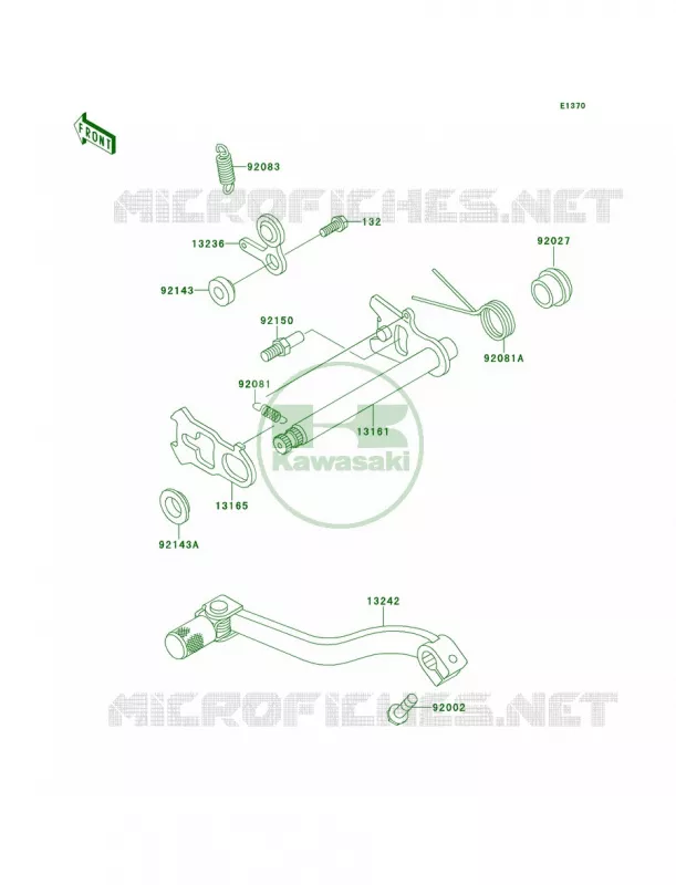 Gear Change Mechanism Kawasaki MOTOS 80 1998 KX80  KX80-W1