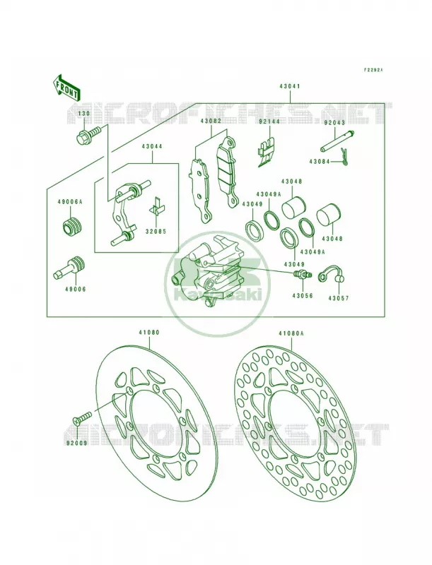 Front BrakeKX100-B7 Kawasaki MOTOS 100 1997 KX100  KX100-B7