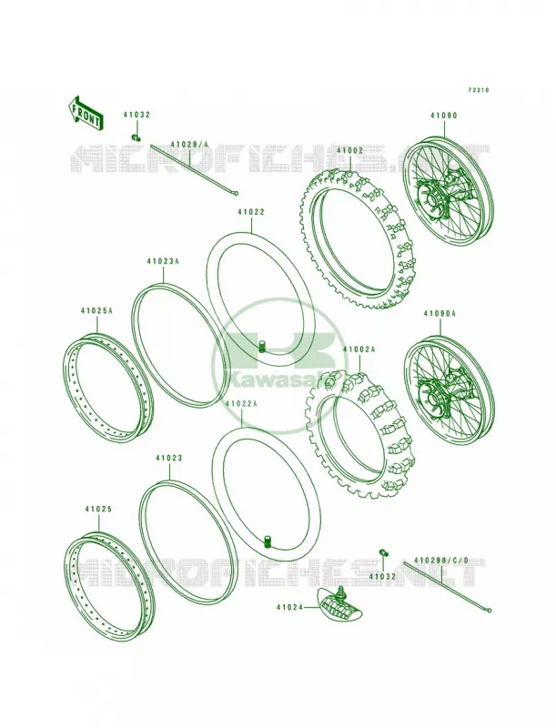WheelsTires Kawasaki MOTOS 100 1997 KX100  KX100-B7