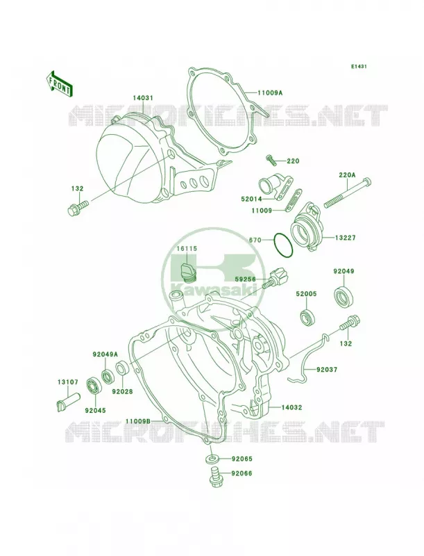 Engine Covers Kawasaki MOTOS 60 1997 KX60  KX60-B13