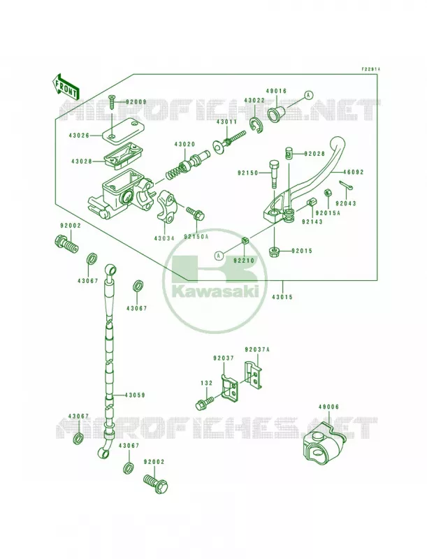 Front Master CylinderKX100-B7 Kawasaki MOTOS 100 1996 KX100  KX100-B6