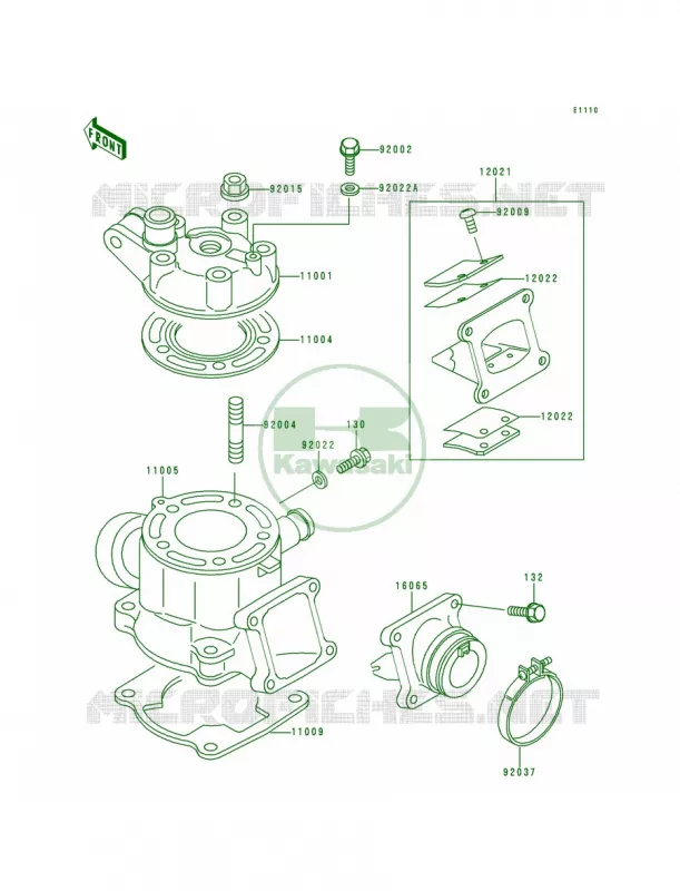 Cylinder HeadCylinder Kawasaki MOTOS 80 1996 KX80  KX80-R6