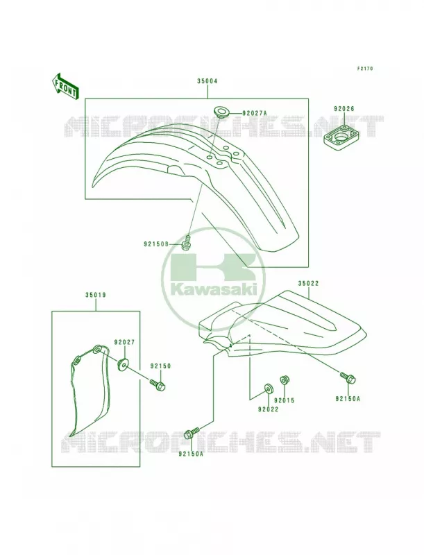 Fenders Kawasaki MOTOS 80 1996 KX80  KX80-R6