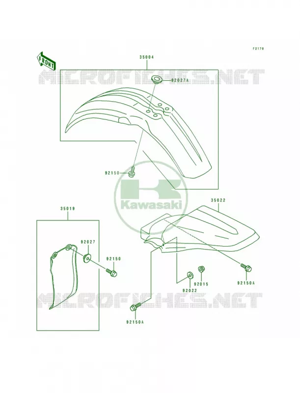 Fenders Kawasaki MOTOS 100 1995 KX100  KX100-B5