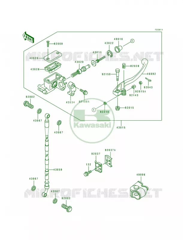 Front Master CylinderKX100-B7 Kawasaki MOTOS 100 1995 KX100  KX100-B5