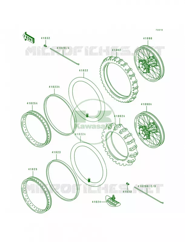 WheelsTires Kawasaki MOTOS 100 1995 KX100  KX100-B5