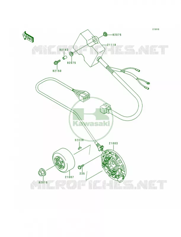 Generator Kawasaki MOTOS 250 1995 KX250  KX250-K2