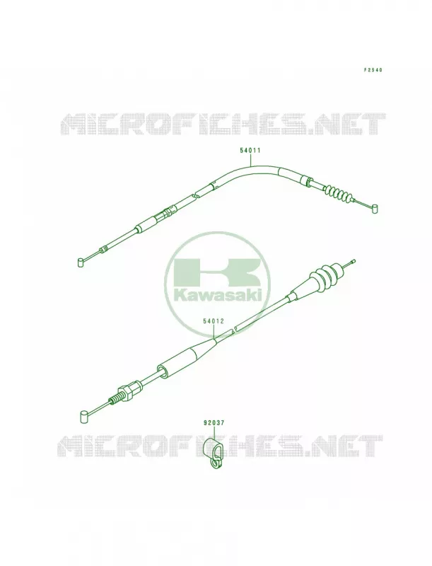 Cables Kawasaki MOTOS 250 1994 KX250  KX250-K1