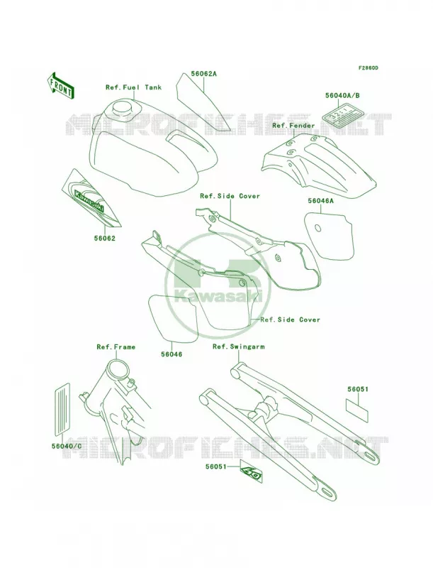 LabelsKX60-B14 Kawasaki MOTOS 60 1994 KX60  KX60-B10