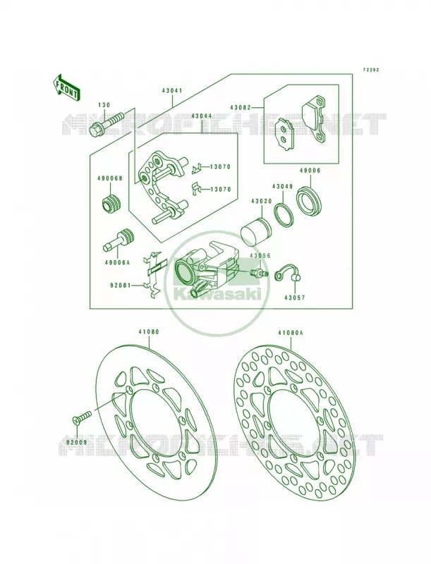 Front Brake Kawasaki MOTOS 80 1994 KX80 Big Wheels  KX80-T4