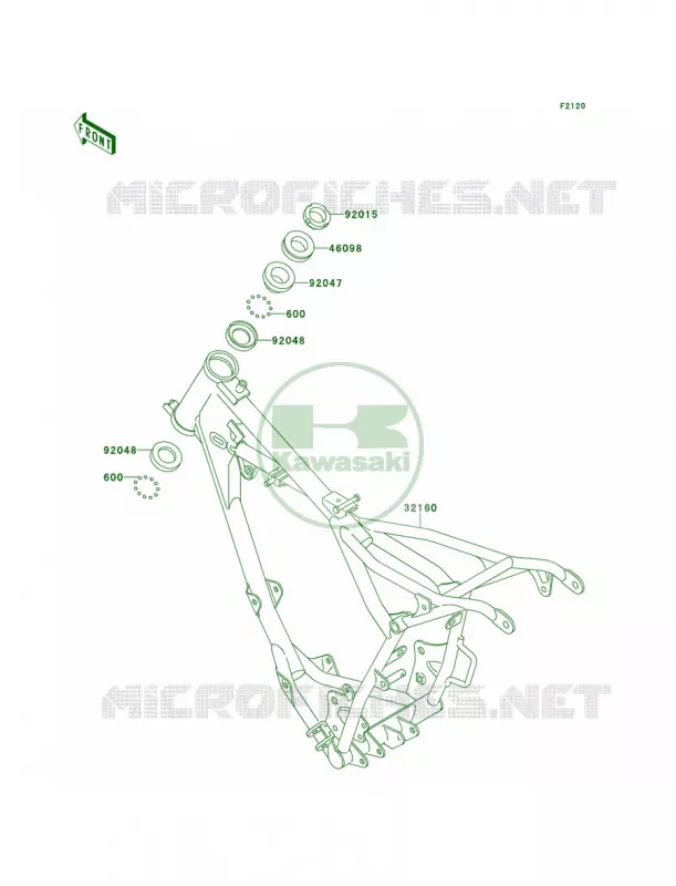 Frame Kawasaki MOTOS 60 1993 KX60  KX60-B9