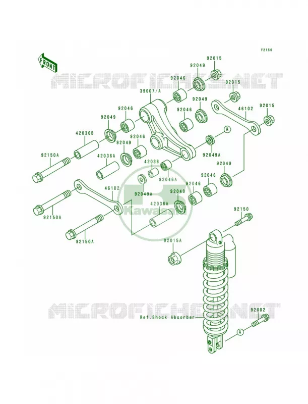 Suspension Kawasaki MOTOS 80 1993 KX80 Big Wheels  KX80-T3