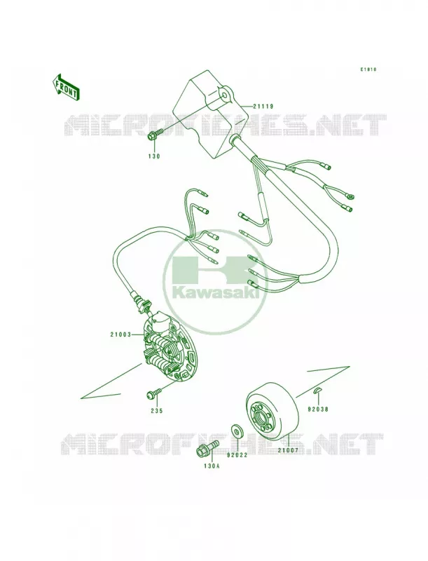 Generator Kawasaki MOTOS 125 1992 KX125  KX125-J1
