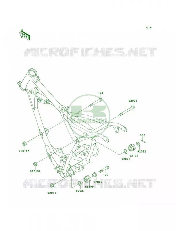 Frame Fitting Kawasaki MOTOS 60 1992 KX60  KX60-B8