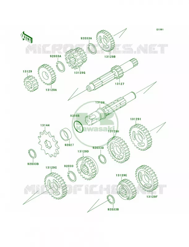 Transmission Kawasaki MOTOS 60 1992 KX60  KX60-B8