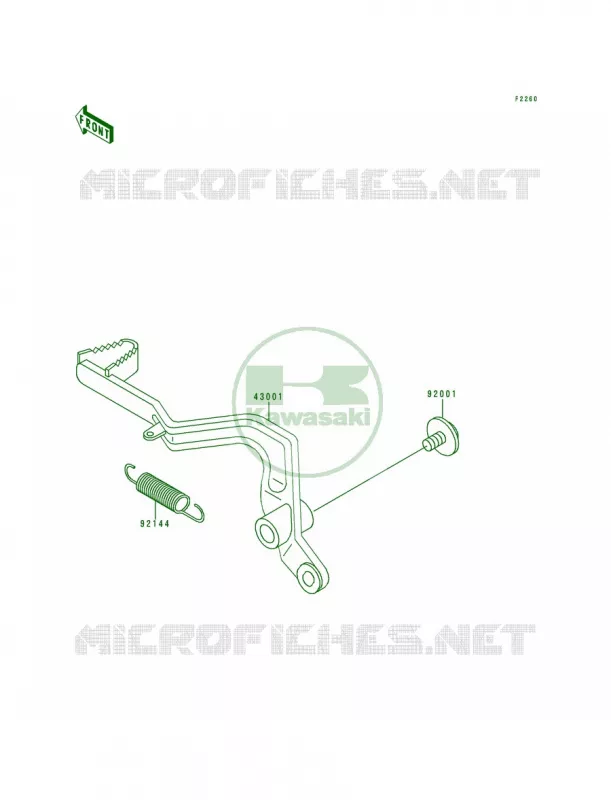 Brake Pedal Kawasaki MOTOS 80 1992 KX80 Big Wheels  KX80-T2
