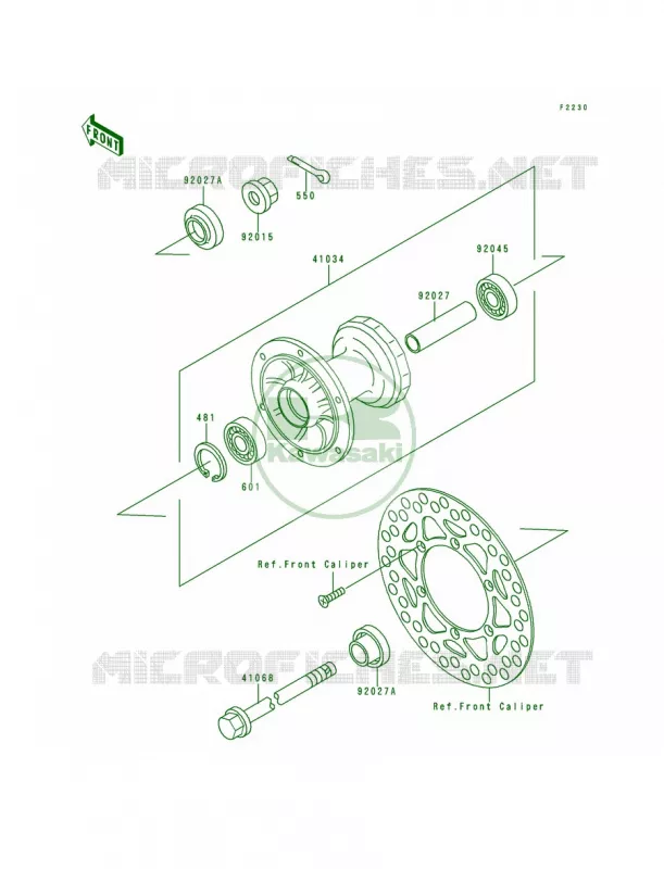 Front Hub Kawasaki MOTOS 80 1992 KX80 Big Wheels  KX80-T2