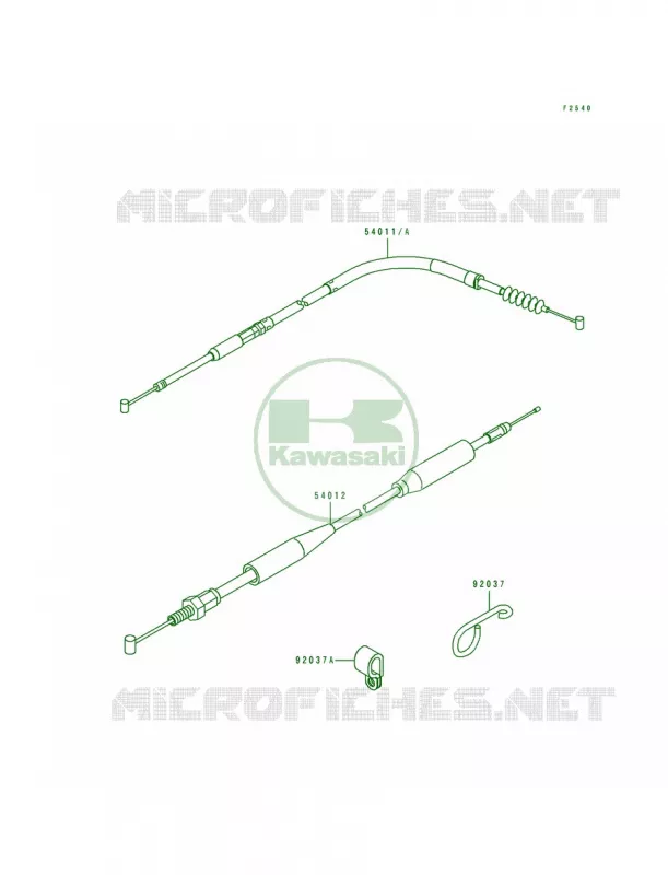 Cable Kawasaki MOTOS 250 1991 KX250  KX250-H2