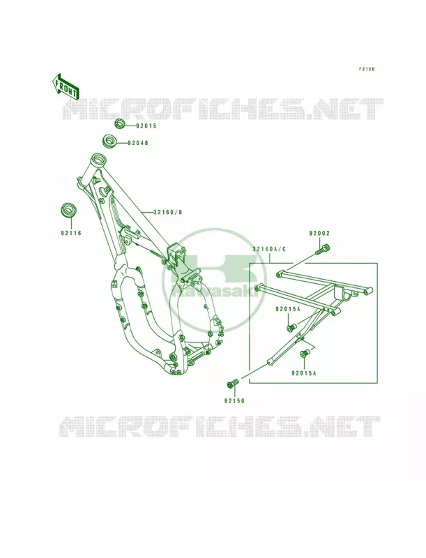 Frame Kawasaki MOTOS 500 1991 KX500  KX500-E3
