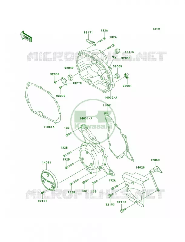 Engine Covers Kawasaki MOTOS 110 2008 KLX110  KLX110A8F